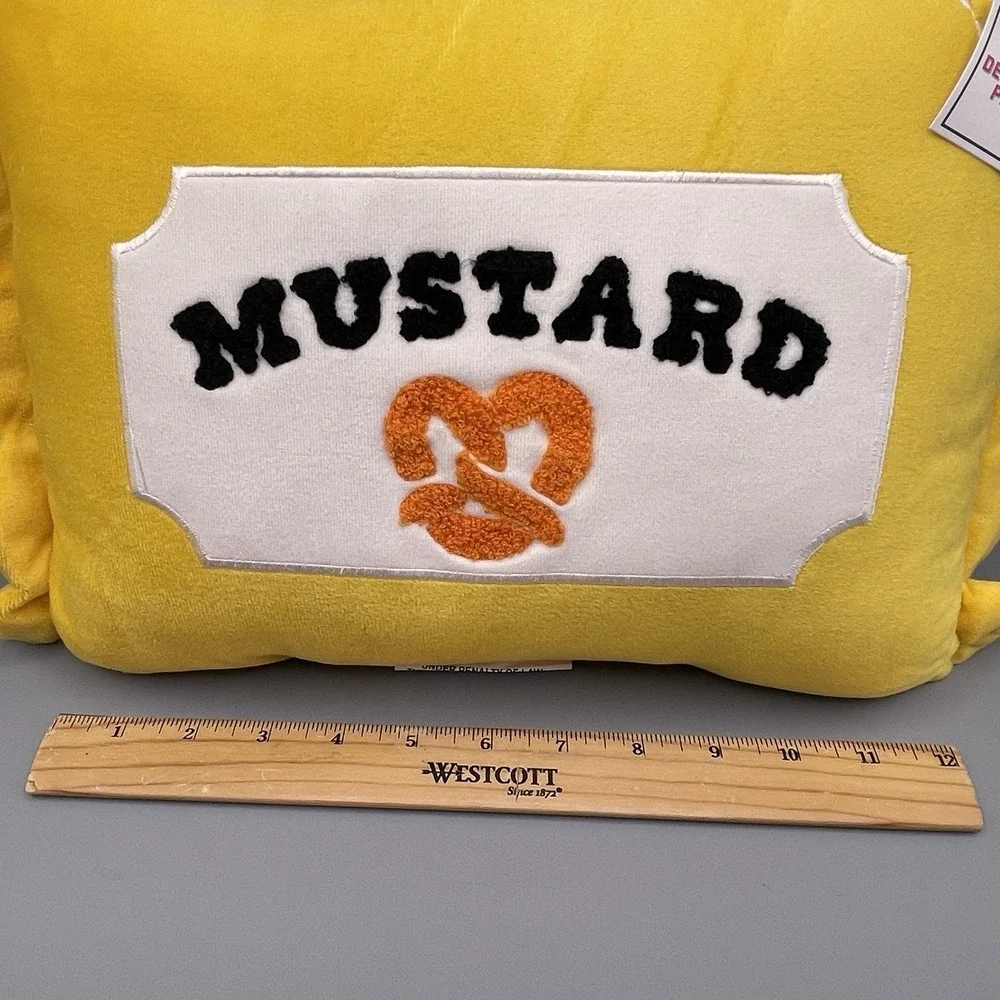 NWT Ketchup & Mustard Throw‎ Pillow Set BFF Novelty Food Plush Target Disc.
